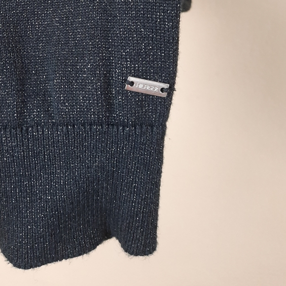 TOMMY HILFIGER Black Silver Sparkle Sweater - Picture 2 of 5